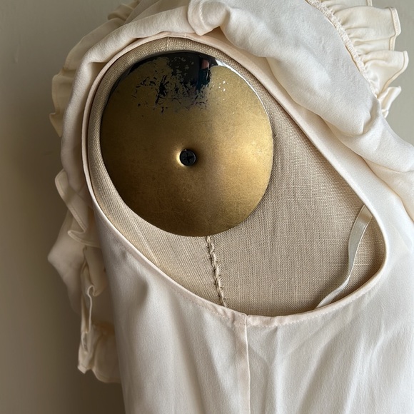 NEW Anthropologie Mise En Scene by Ruffian Mascarpone Silk Blouse SZ-4 - Picture 9 of 14